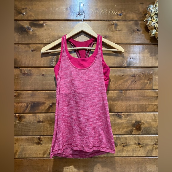 Lululemon Heathered Ruby Red Twist & Toil Tank - Picture 1 of 6